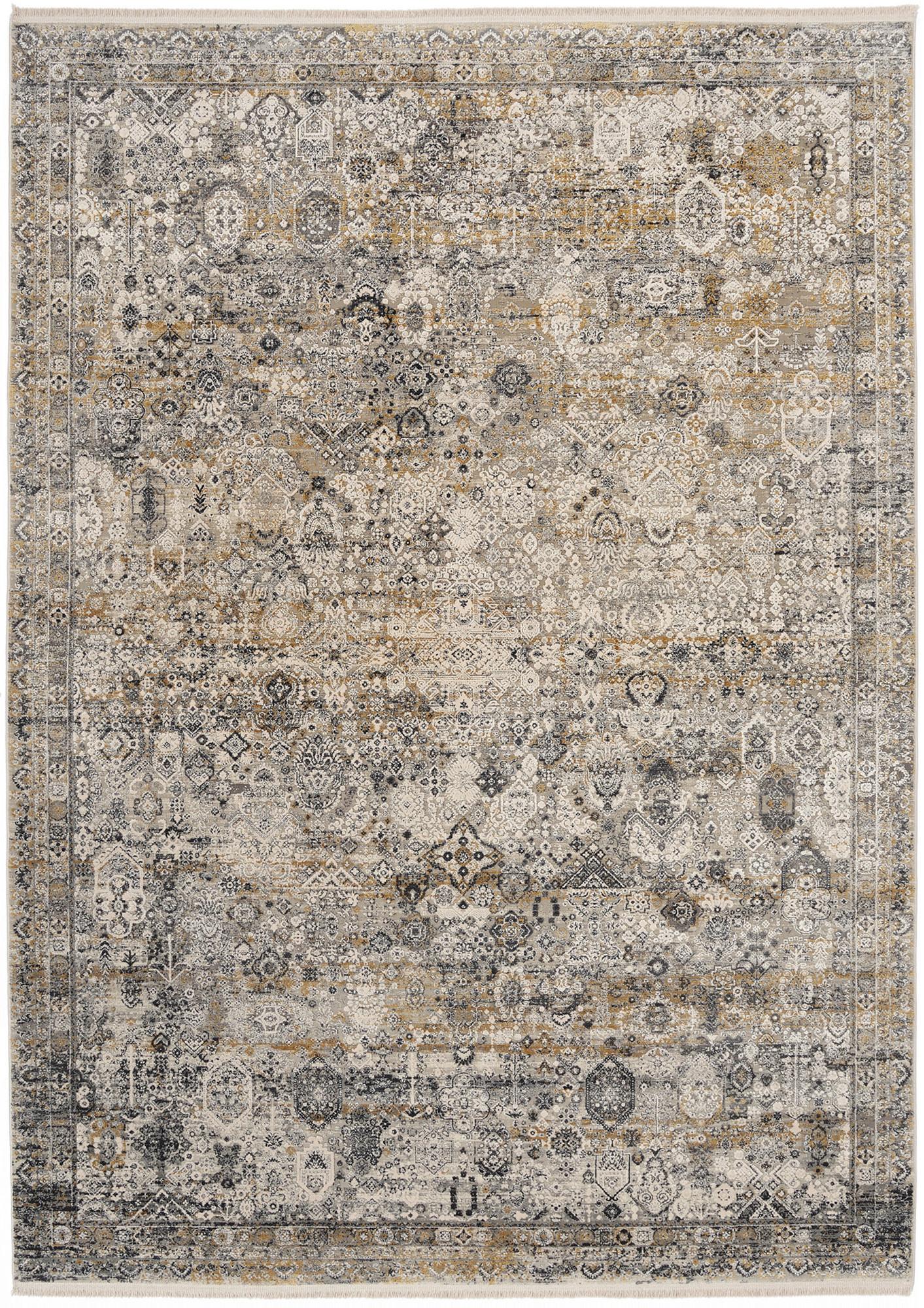 Webteppich Grau/goldfarben Toulon 160x230 Cm