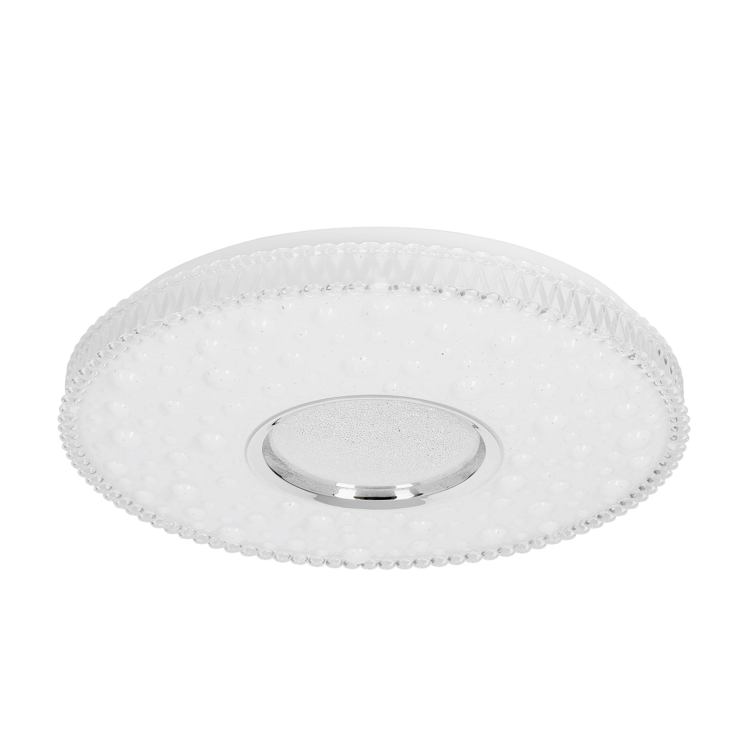 LED-Deckenleuchte Bubbles - Chromfarben/Transparent, KONVENTIONELL, Kunststoff/Metall (38/38/7cm)