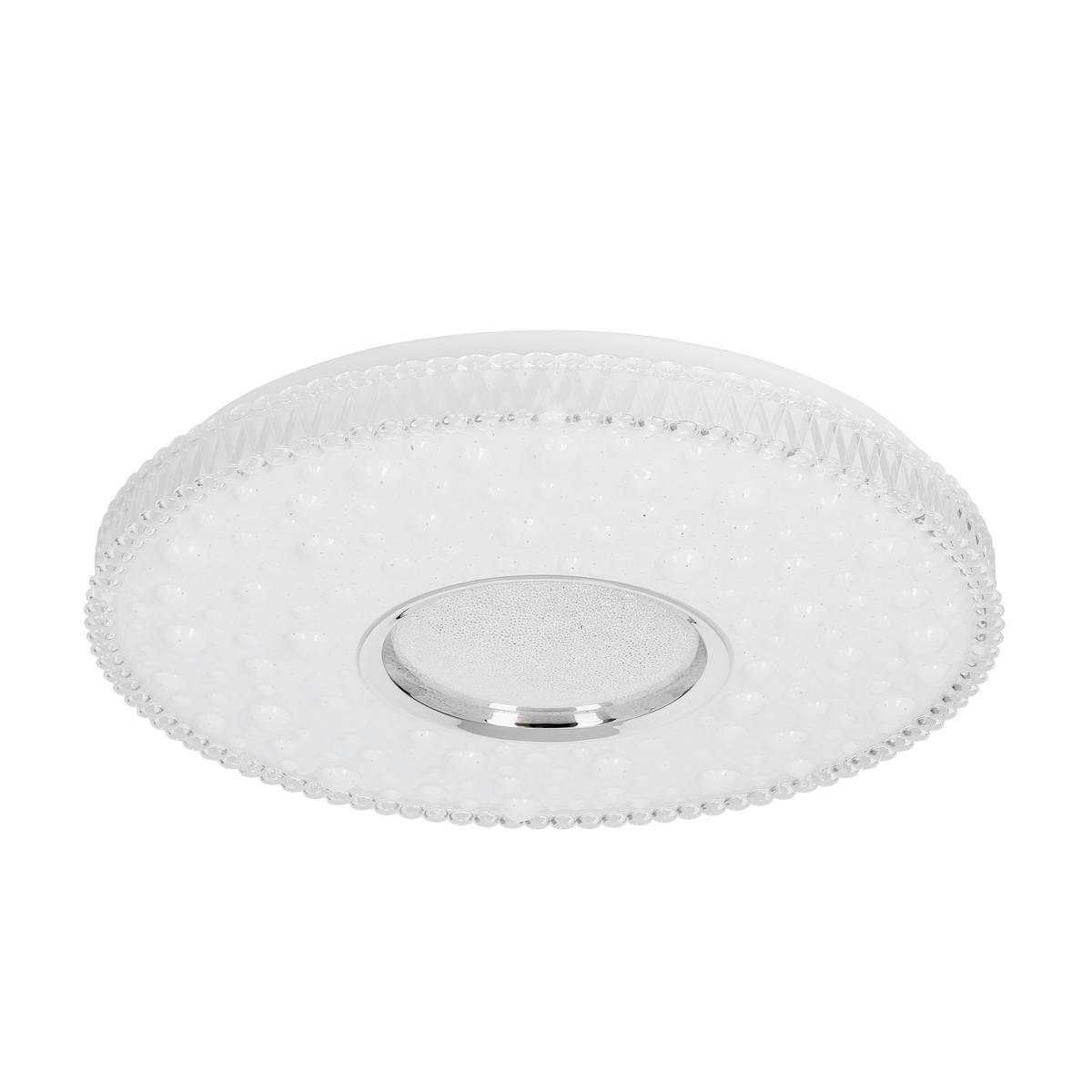 Led-deckenleuchte Bubbles - Chromfarben/Transparent, KONVENTIONELL, Kunststoff/Metall (38/38/7cm)