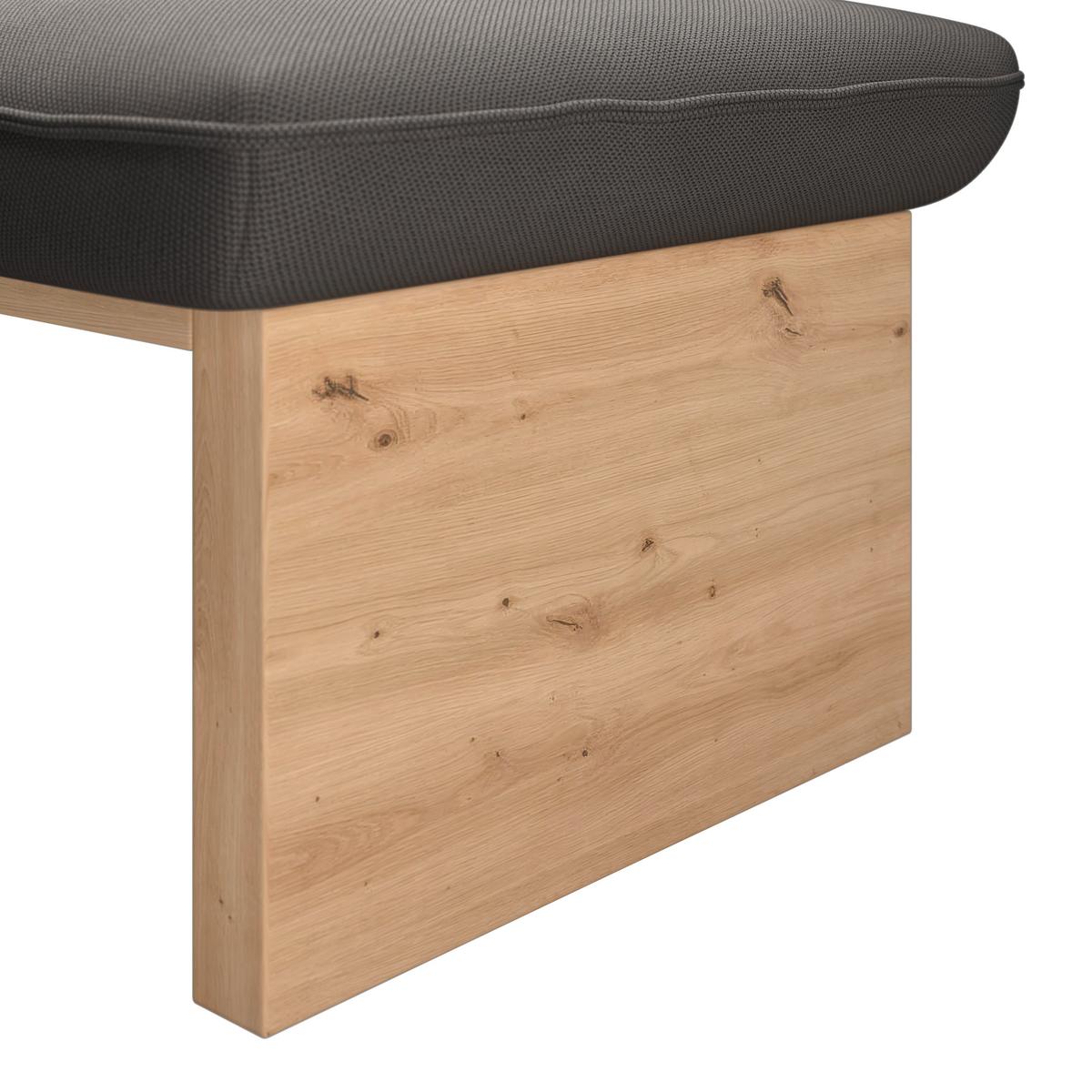 Eckbank Beluna Ii Webstoff Anthrazit, B: 170cm - Eichefarben/Anthrazit, KONVENTIONELL, Holz/Textil (170/192cm) - James Wood