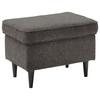 Hocker Oskar Dunkelbraun B: 63 Cm - Dunkelbraun/Schwarz, Basics, Textil (63/43/42cm) - MID.YOU
