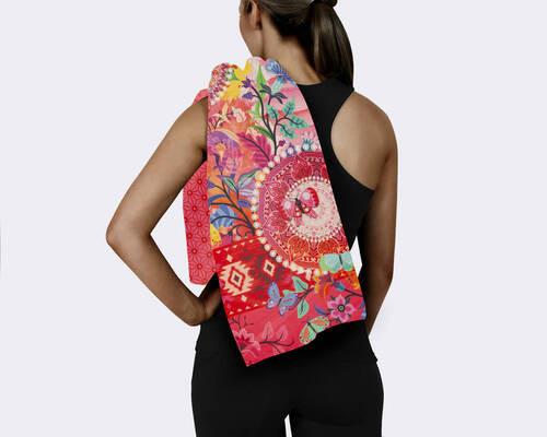 Sporthandtuch Giseleh Multicolor 50x100 Cm - Multicolor, Trend, Textil (50/100cm)