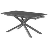 Ausziehtisch Lorenzo Keramik Dunkelgrau B:160-240cm - Dunkelgrau/Grau, KONVENTIONELL, Keramik/Metall (160-240/75/90cm) - MID.YOU