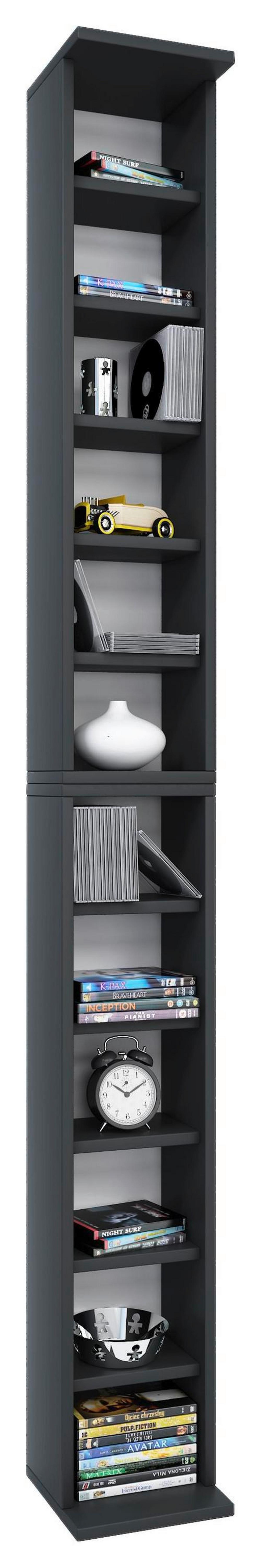 CD Regal Bigol 21 cm Schwarz - Schwarz, Basics, Holzwerkstoff (21/183/20cm) - MID.YOU