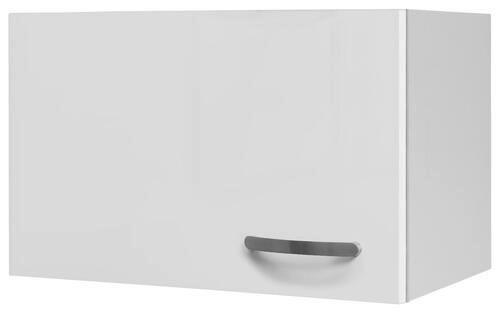 Küchenoberschrank Alba B: 60 cm Weiß 1 Drehtür - Weiß Hochglanz/Weiß, MODERN, Holzwerkstoff (60/32/32cm)