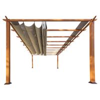 Pavillon Florenz 505x350cm Wetterfest - Hellbraun, Basics, Kunststoff/Metall (505/236/350cm)