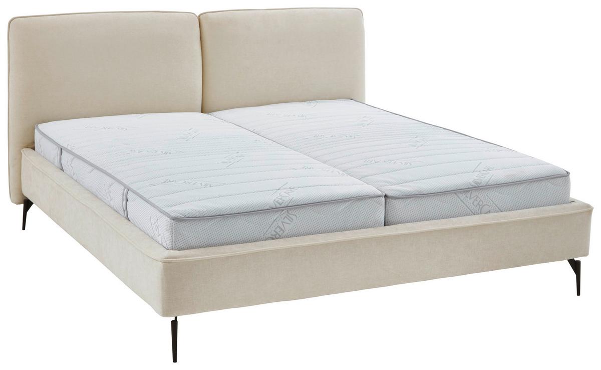 Polsterbett Infinity Liberty Creme 180x200cm - Creme/Schwarz, MODERN, Textil (180/200cm) - Livetastic