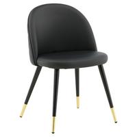 Stuhl-set Velvet - Schwarz, Design, Textil/Metall (50/77/48cm) - Livetastic