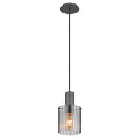 Hängeleuchte 15904hs - Dunkelgrau, Basics, Glas/Metall (18/120cm) - Globo