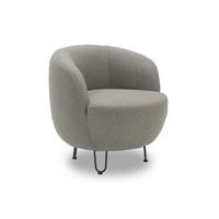 Sessel Hellgrau B: 72 cm - Hellgrau/Schwarz, Design, Textil (72/74/76cm) - MID.YOU