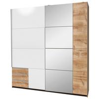 Skriňa s posuvnými dverami EMDEN, šírka 180 cm - čierna/biela, Modern, kompozitné drevo (180/198/64cm) - Mömax