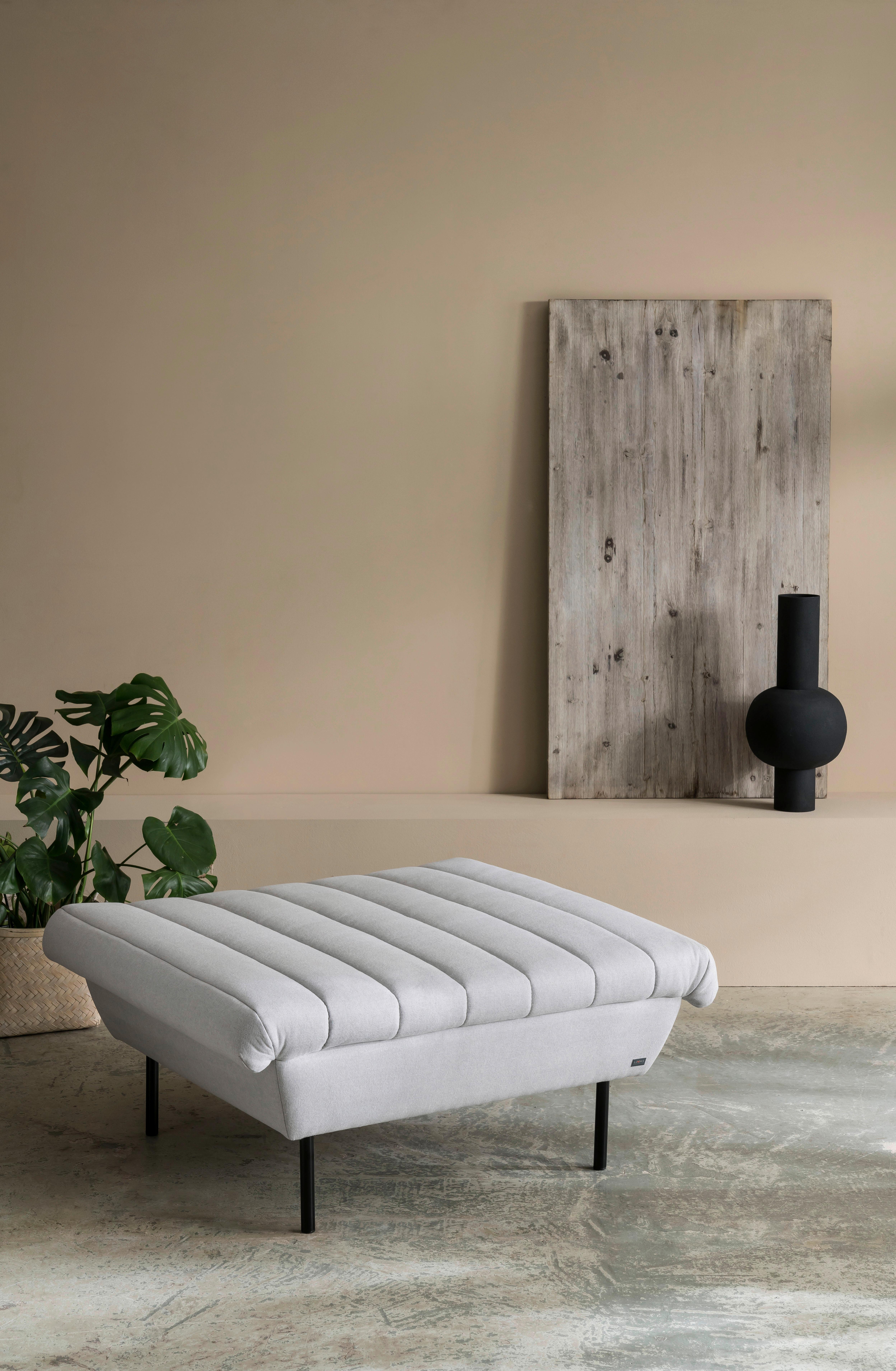 Hocker Looks Ix - Silberfarben/Schwarz, Design, Textil (70/70/45cm) - LOOKS by W.Joop