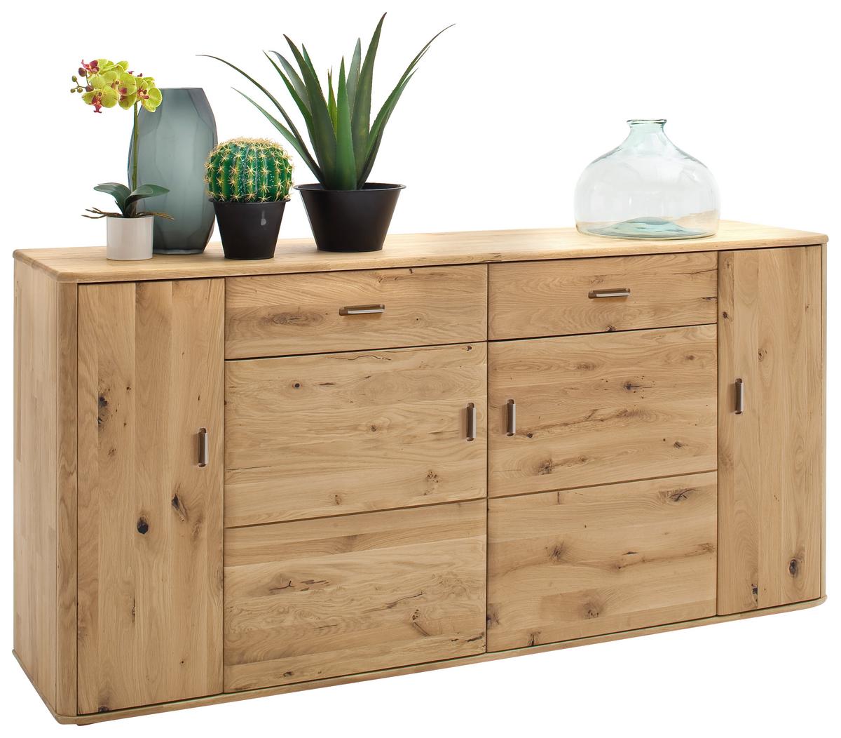 Sideboard Massiv 186 cm Ravello Eichefarben - Eichefarben, Design, Holz (186/90/44cm) - Livetastic