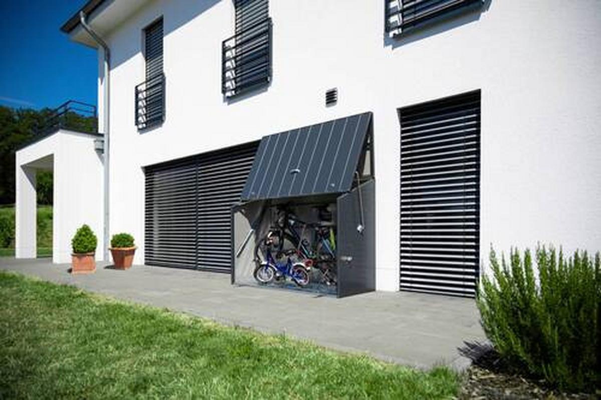 Geräteschrank Metall Sesame Anthrazit B/h: Ca. 76/139 Cm - Anthrazit, Basics, Metall (76/139/185cm)