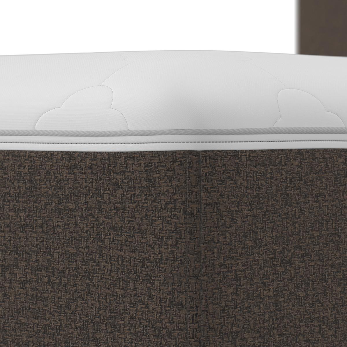 Boxspringová postel MARCO 160x200, hnědá - černá/hnědá, Moderní, dřevo/textil (160/200cm) - Bessagi Home