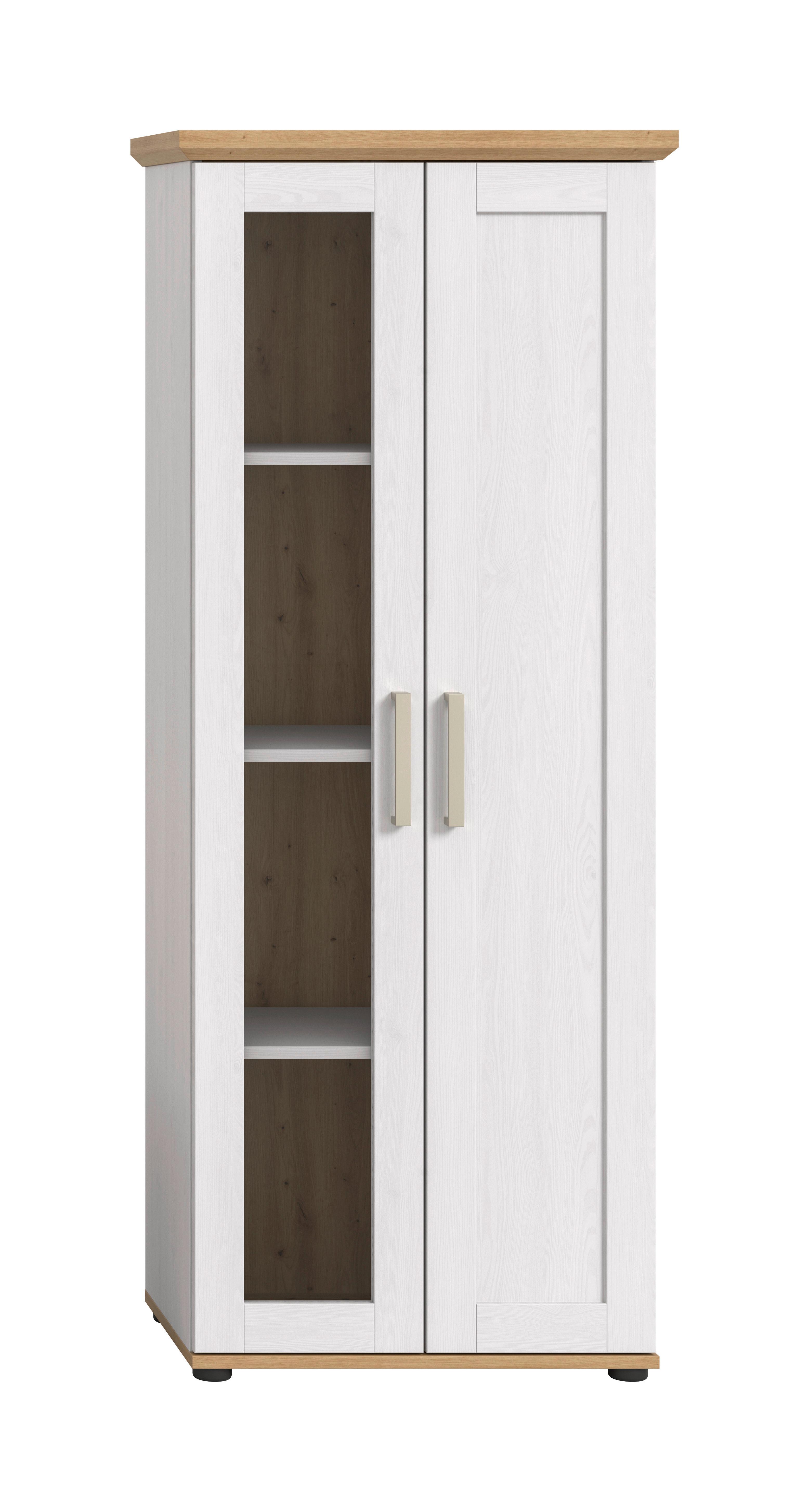 Vitrine Verona Lärchefarben /Eiche Dekor B: 64cm - Lärchefarben/Eiche Artisan, Design, Holzwerkstoff (64/161/37cm) - Livetastic