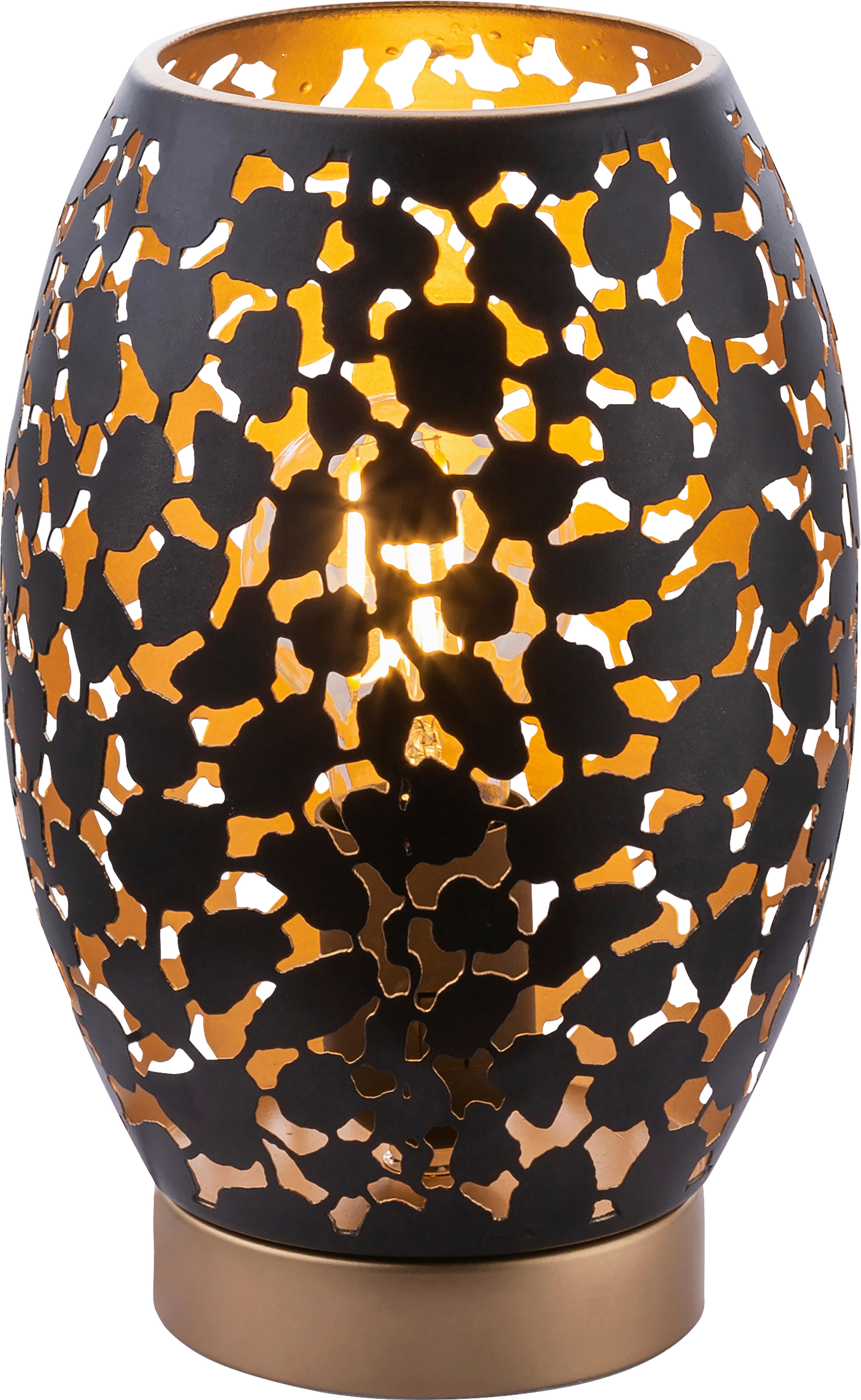 Tischlampe Amrei Schwarz/ Goldfarben Mit Schalter - Goldfarben/Schwarz, ROMANTIK / LANDHAUS, Metall (15/23cm) - James Wood