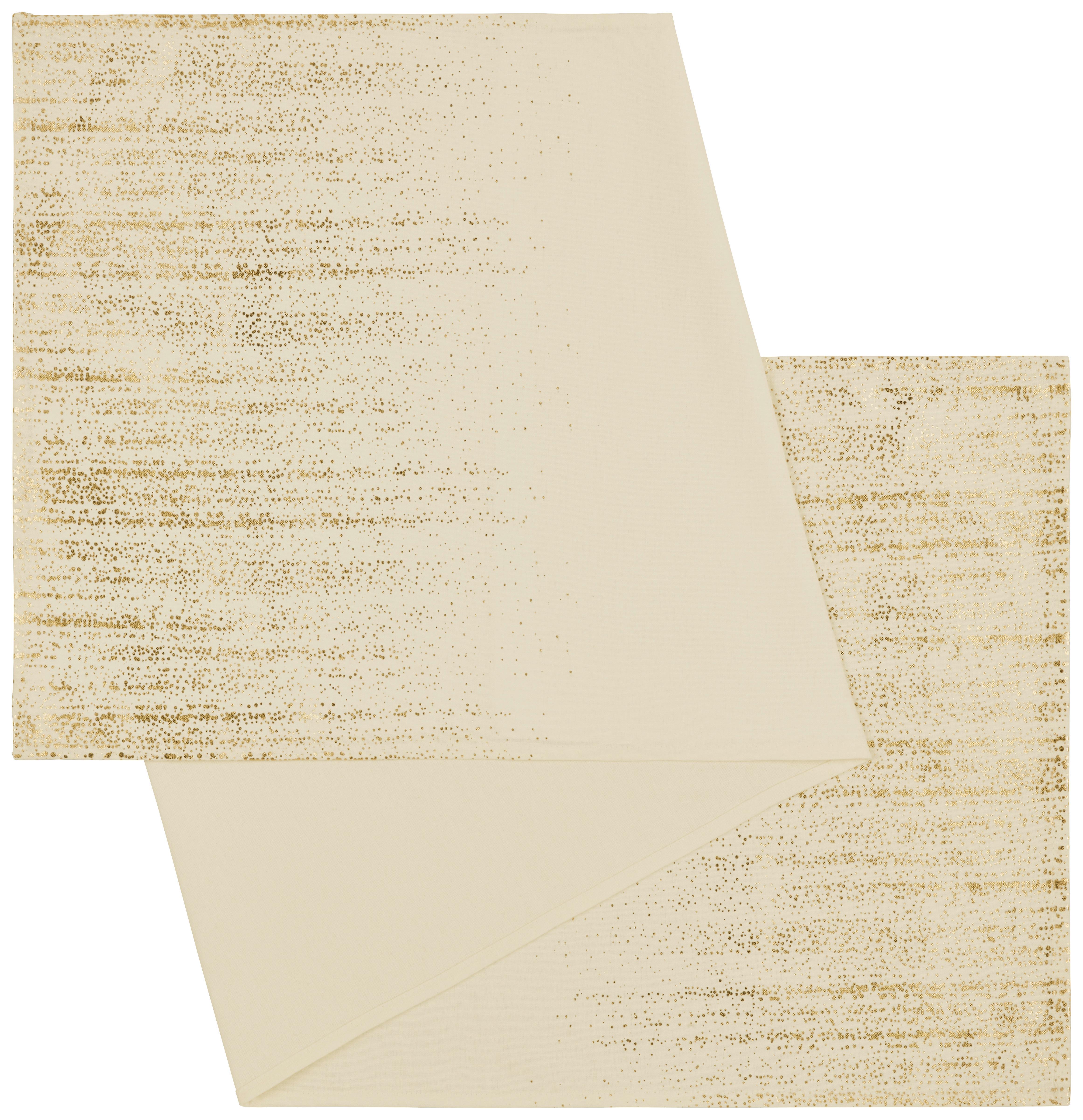 Úzky Obrus Golden Lights, 45/150cm, Biela - biela, Romantický / Vidiecky, textil (45/150cm) - Modern Living
