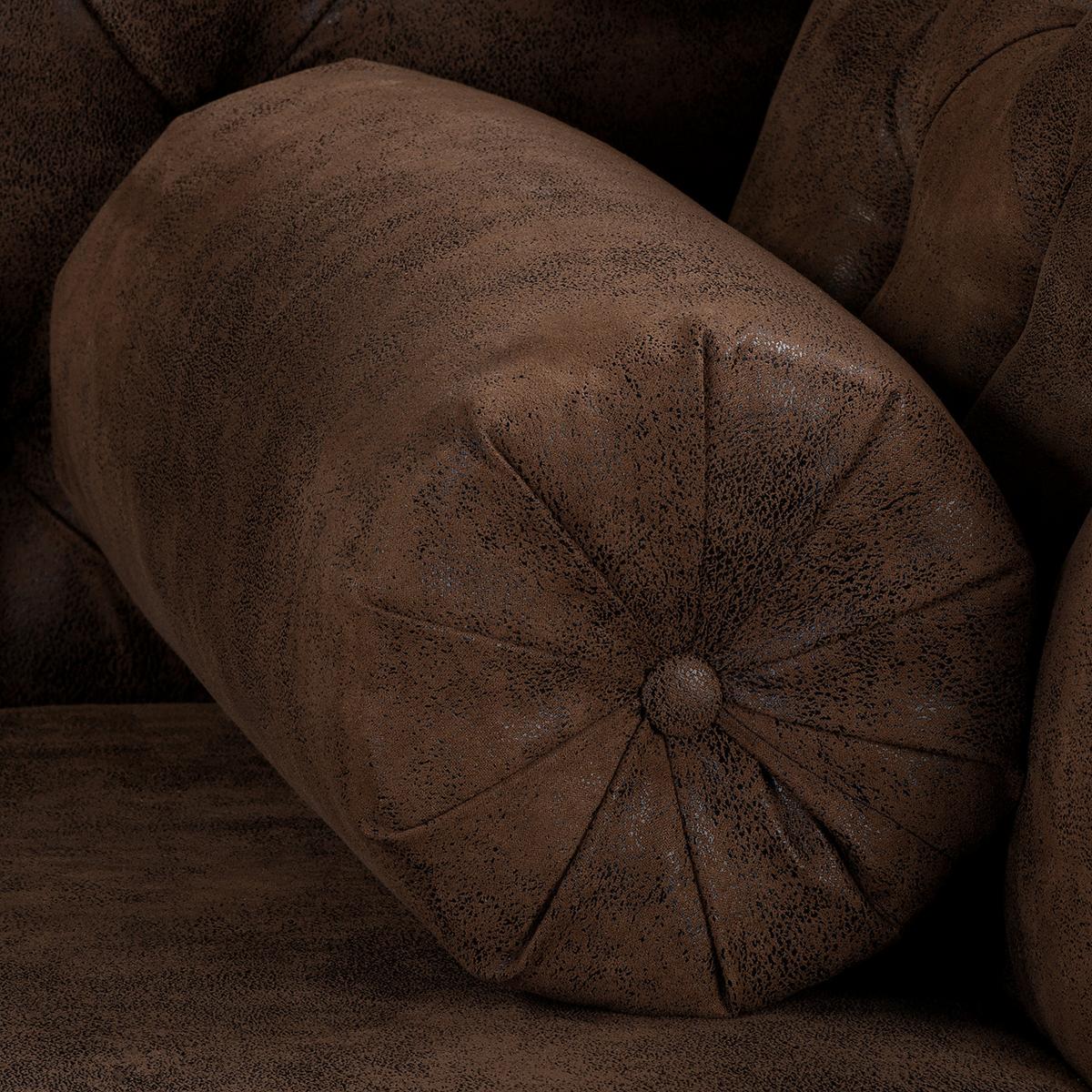 Récamiere Pako Dunkelbraun B: 185cm - Dunkelbraun/Braun, Design, Textil (185/93/75cm) - Livetastic