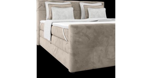 Boxspringbett mit Topper und Bettkasten 180x200 cm Medino - Taupe, KONVENTIONELL, Holz/Holzwerkstoff (180/200cm) - Luca Bessoni