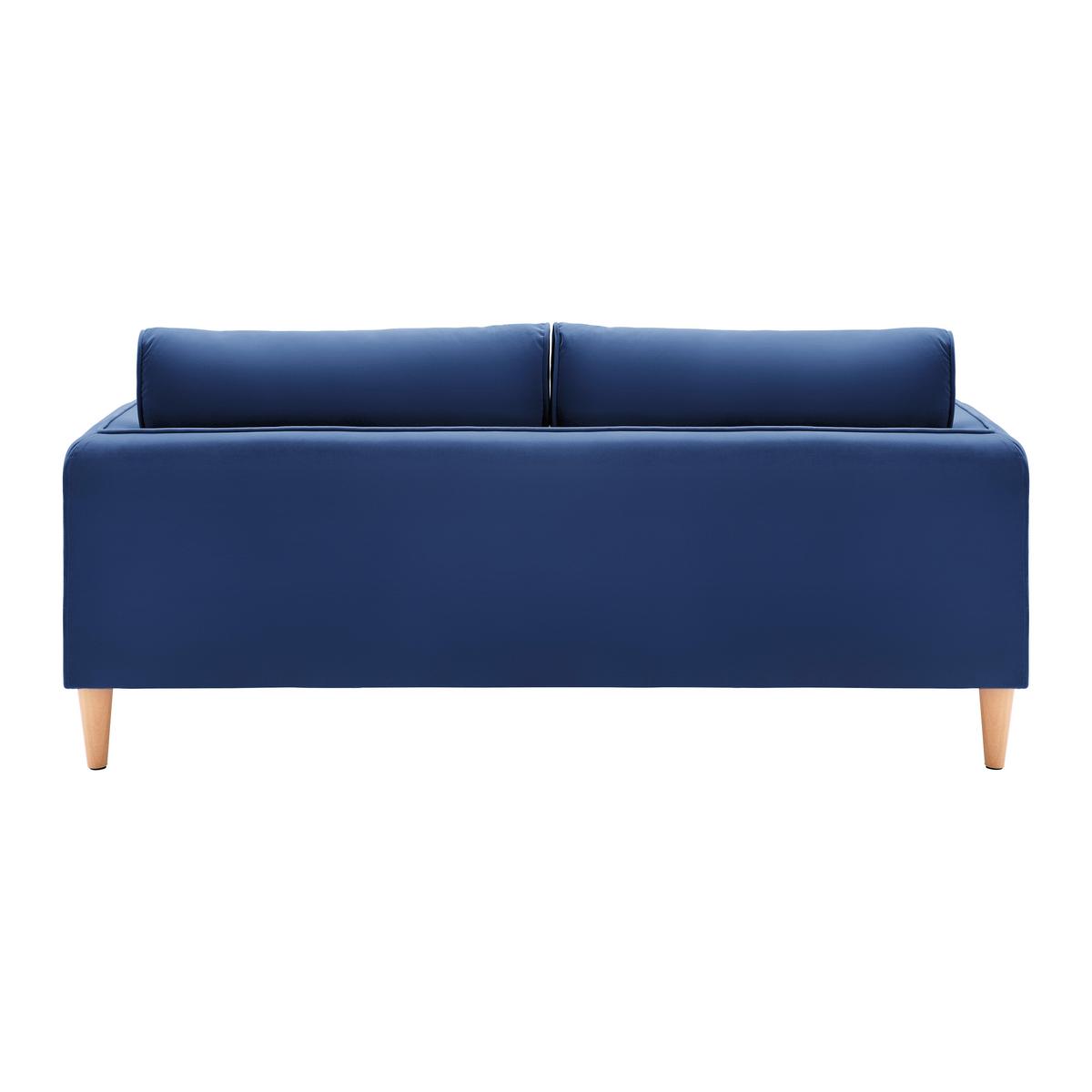 Pohovka LIVIA tmavěmodrá - přírodní barvy/tmavě modrá, Moderní, dřevo/textil (176/78/76cm) - Bessagi Home