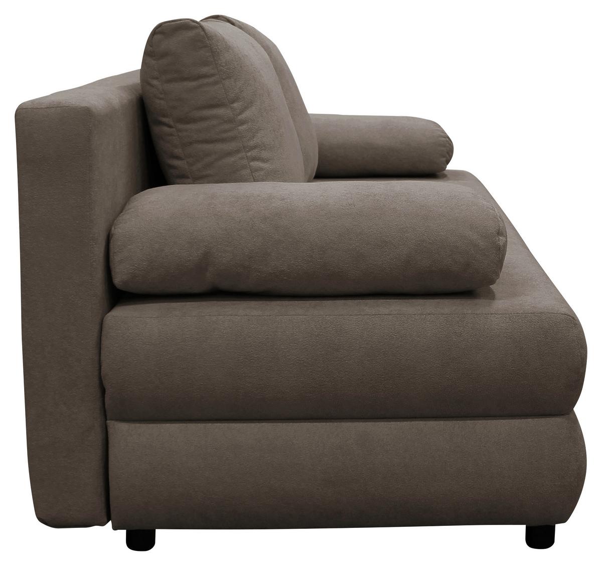Schlafsofa Mela Grau B: 206cm - Schwarz/Grau, Design, Textil (206/87/88cm) - P & B