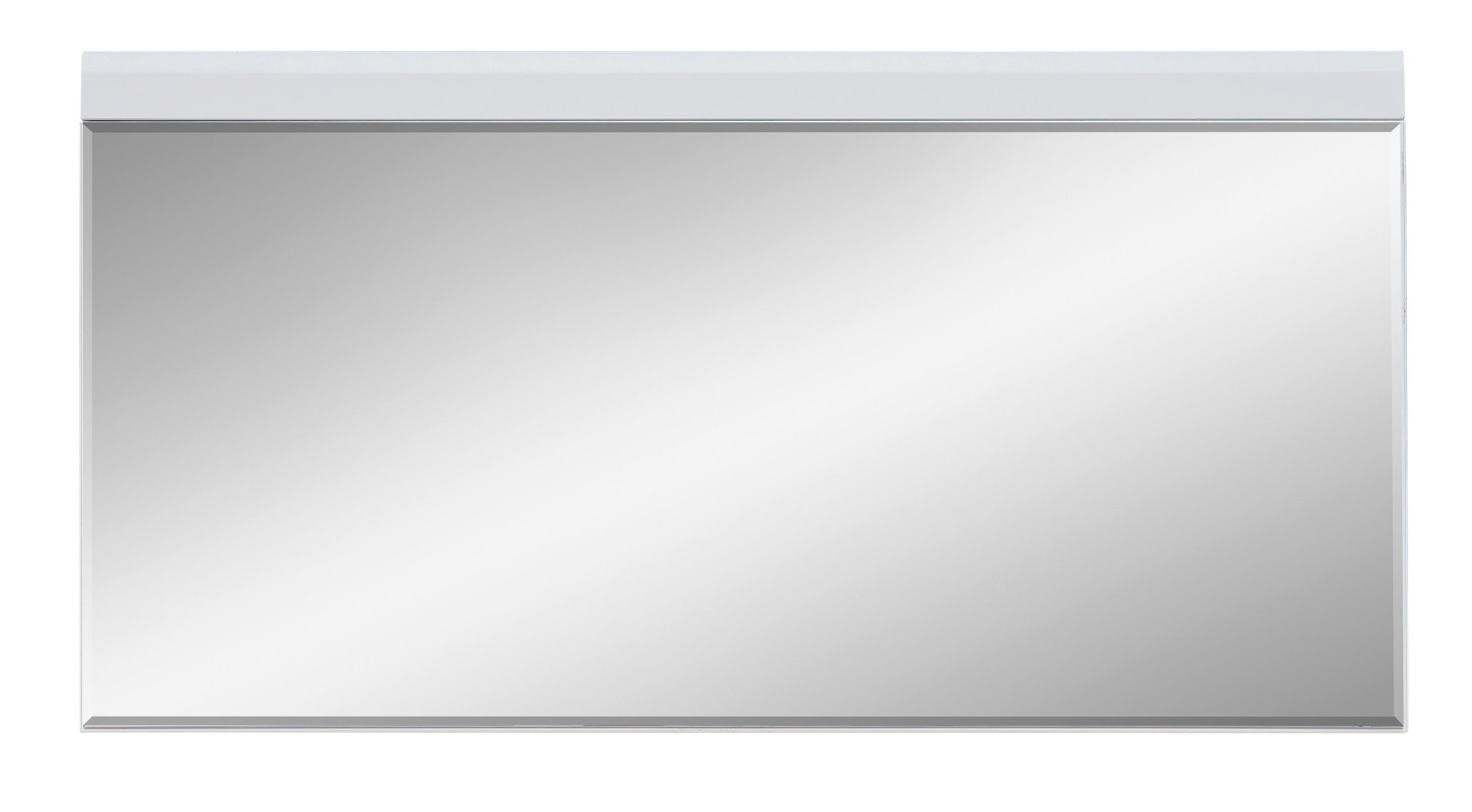 Wandspiegel Fresno Weiß, B: 130 Cm - Weiß, Design, Glas/Holzwerkstoff (130/67/2cm) - Livetastic