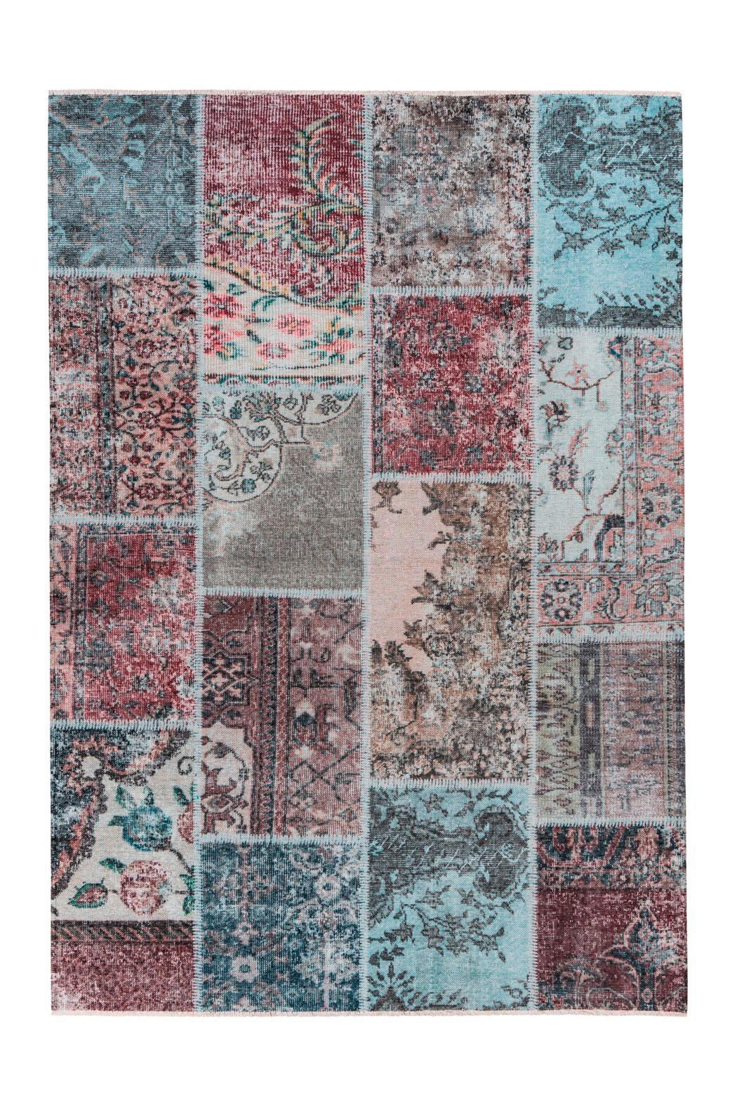 Flachwebteppich Toska 225 Multi/Rot, 80x150 cm - Rot, KONVENTIONELL, Textil (80/150cm)