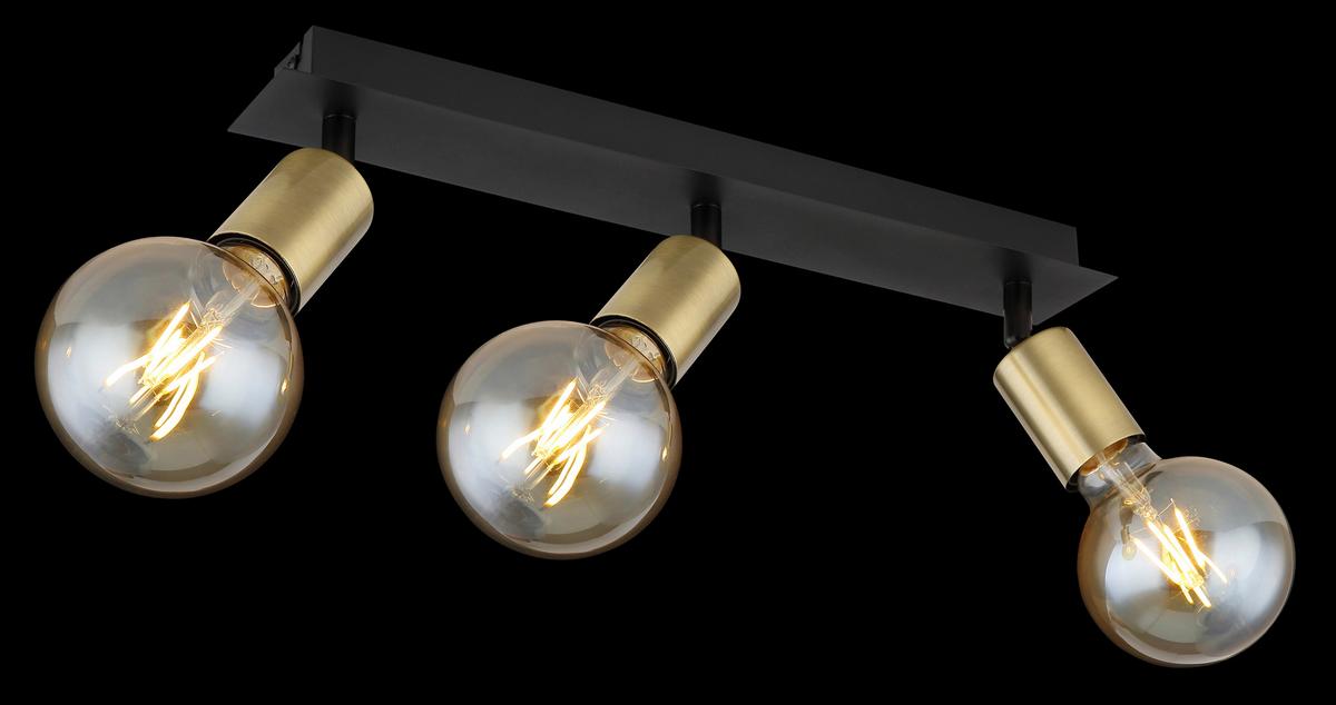 Strahler 54998-3b - Schwarz, Design, Metall (40/6/10,5cm) - Globo