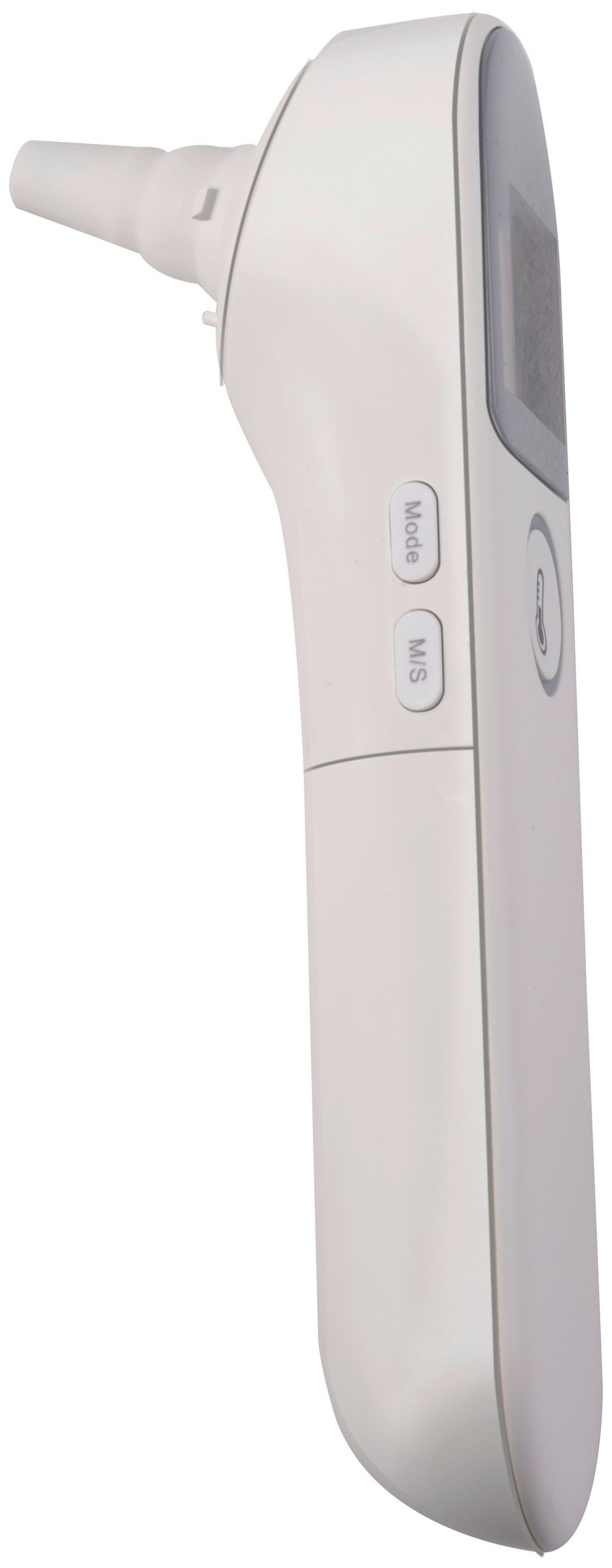 FIEBERTHERMOMETER 32-43 C Messwert - Weiß/Grau, Basics, Kunststoff/Metall (3,7/13,8/5,4cm) - Grund