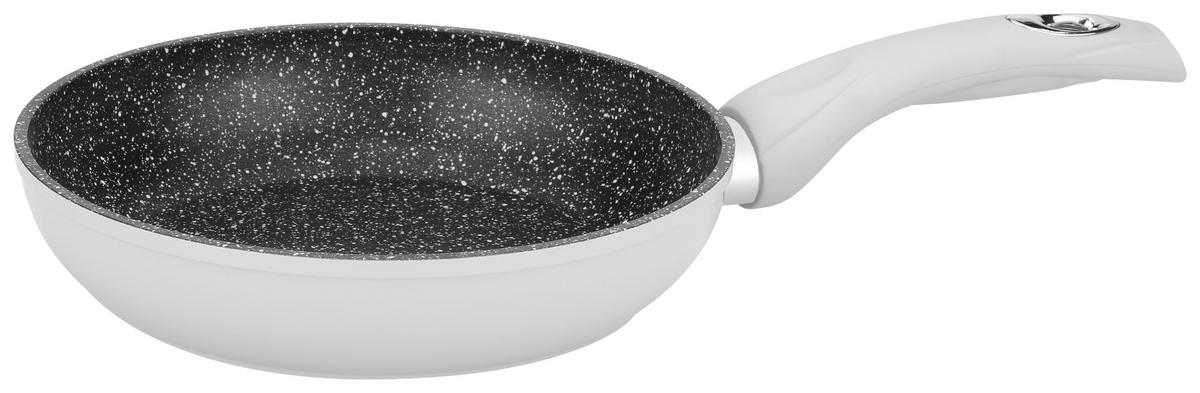Bratpfanne Manuela D/h: Ca. 20/4,5 Cm Aluminium - Schwarz/Weiß, KONVENTIONELL, Metall (20/4,5cm) - James Wood