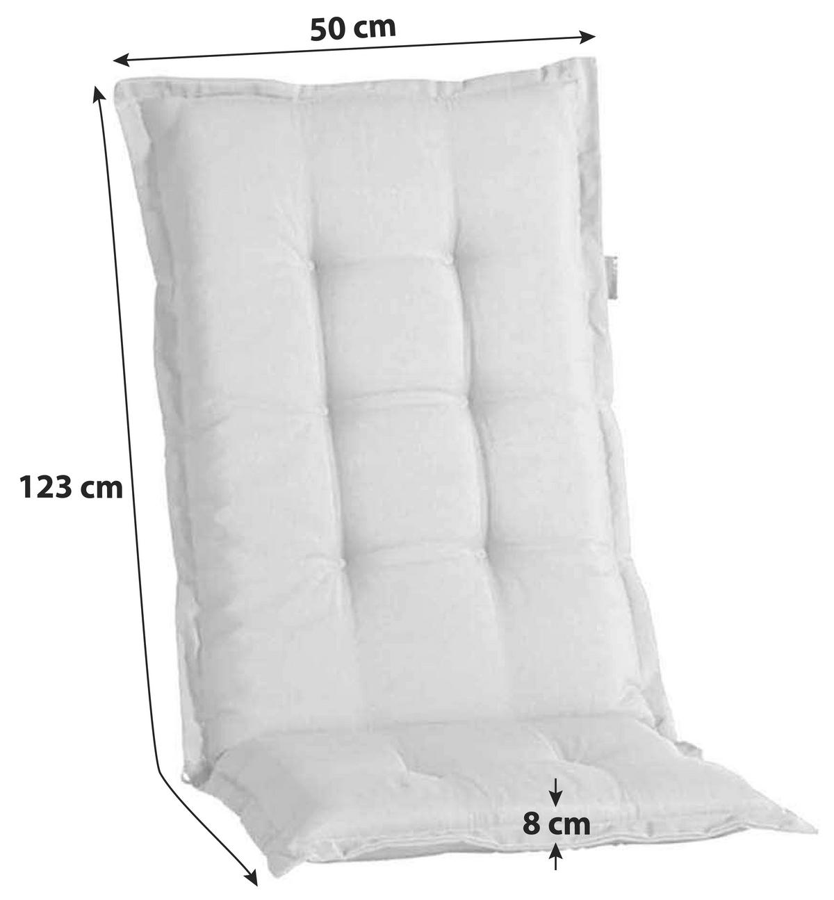 Hochlehner Auflage 4-tlg. 50x8x123cm Taupe - Taupe, KONVENTIONELL, Textil (50/8/123cm) - Ambia Garden