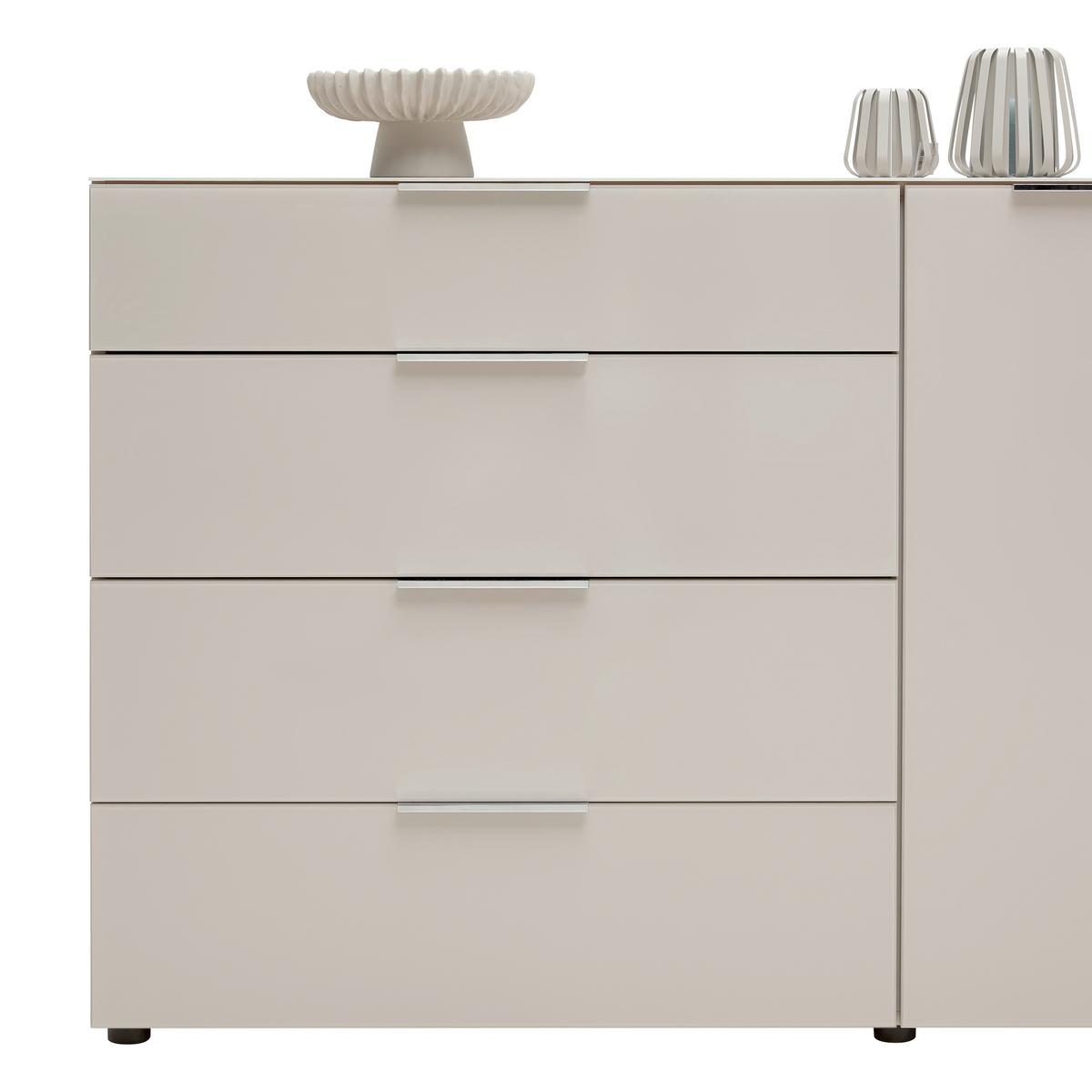 Kommode Siena Kaschmirfarben - černá/kašmírová, Moderní, kov/kompozitní dřevo (135/99/40cm) - Mömax