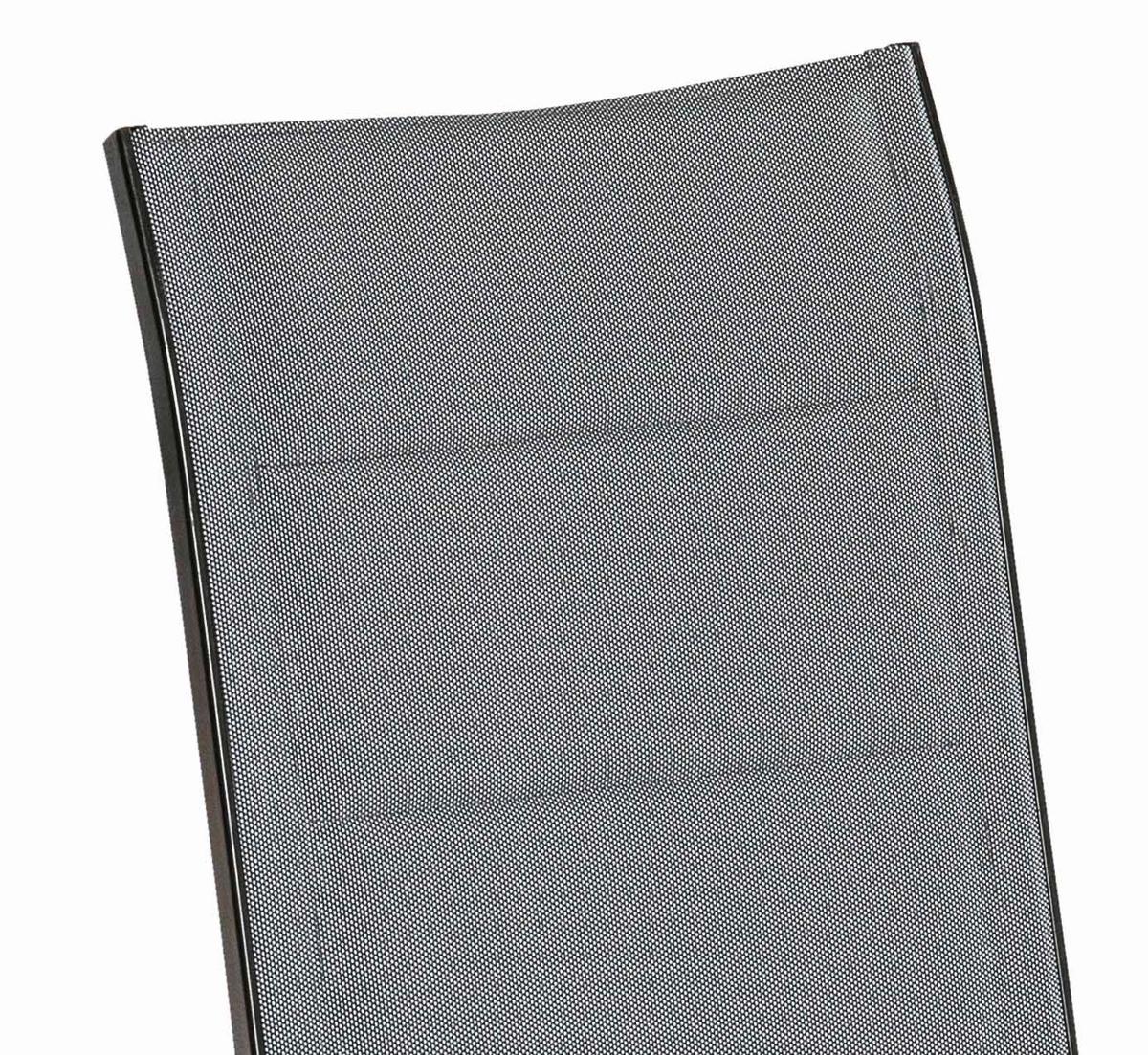 Gartensessel 2er-Set Marini Metall/Textil Grau - Graphitfarben/Grau, KONVENTIONELL, Textil/Metall (57/110/73cm) - Gardenson