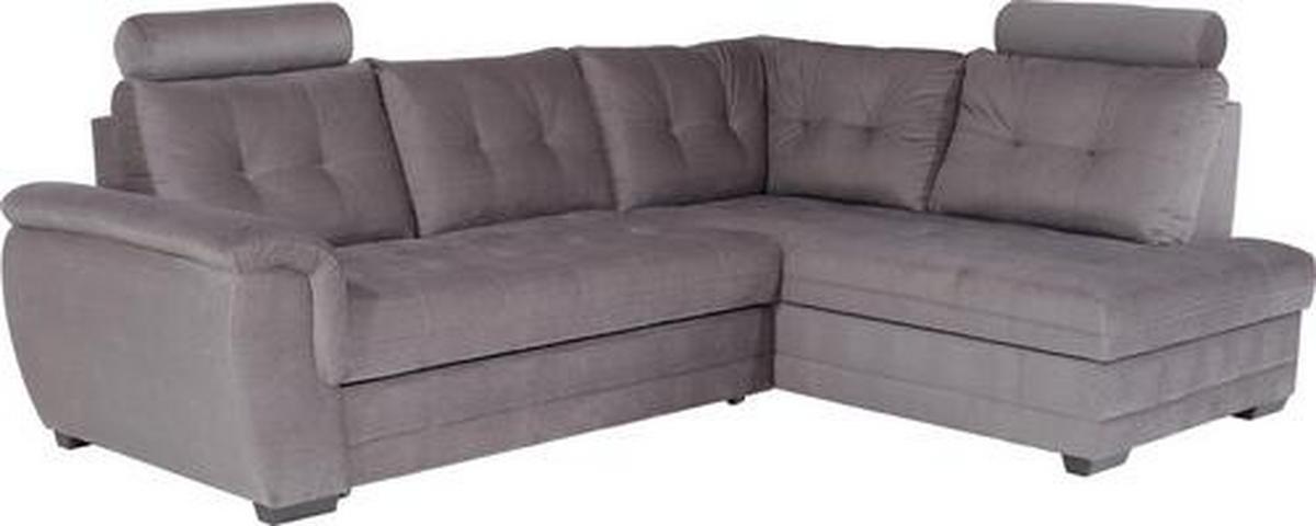 Sarokkanapé Falco - sötétszürke, Konventionell, textil (251/183cm) - Ondega