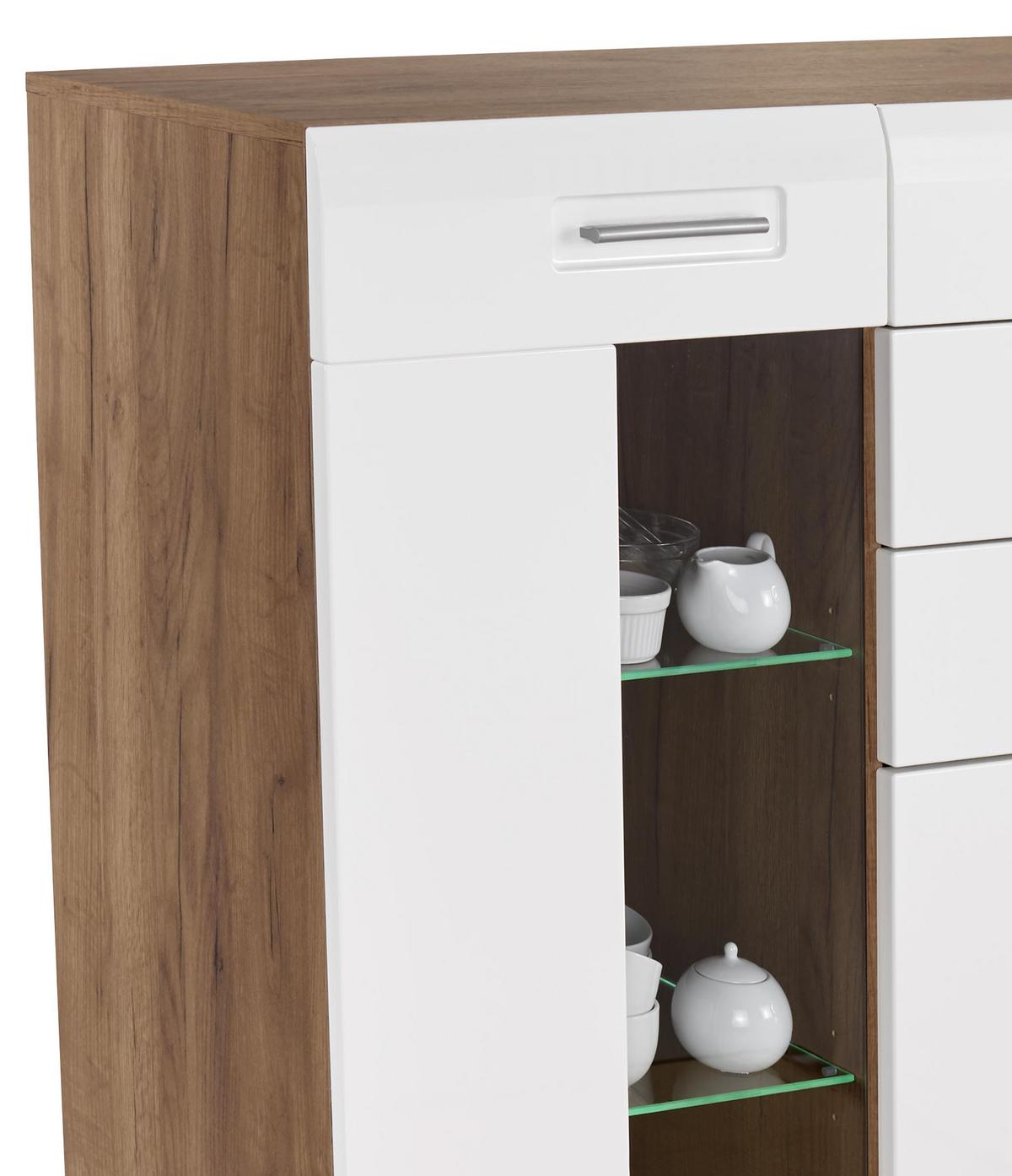 Félmagas Szekrény Avensis New 22 B - tölgyfa színű/fehér, Modern, faalapú anyag (150/114,6/43,1cm) - Luca Bessoni