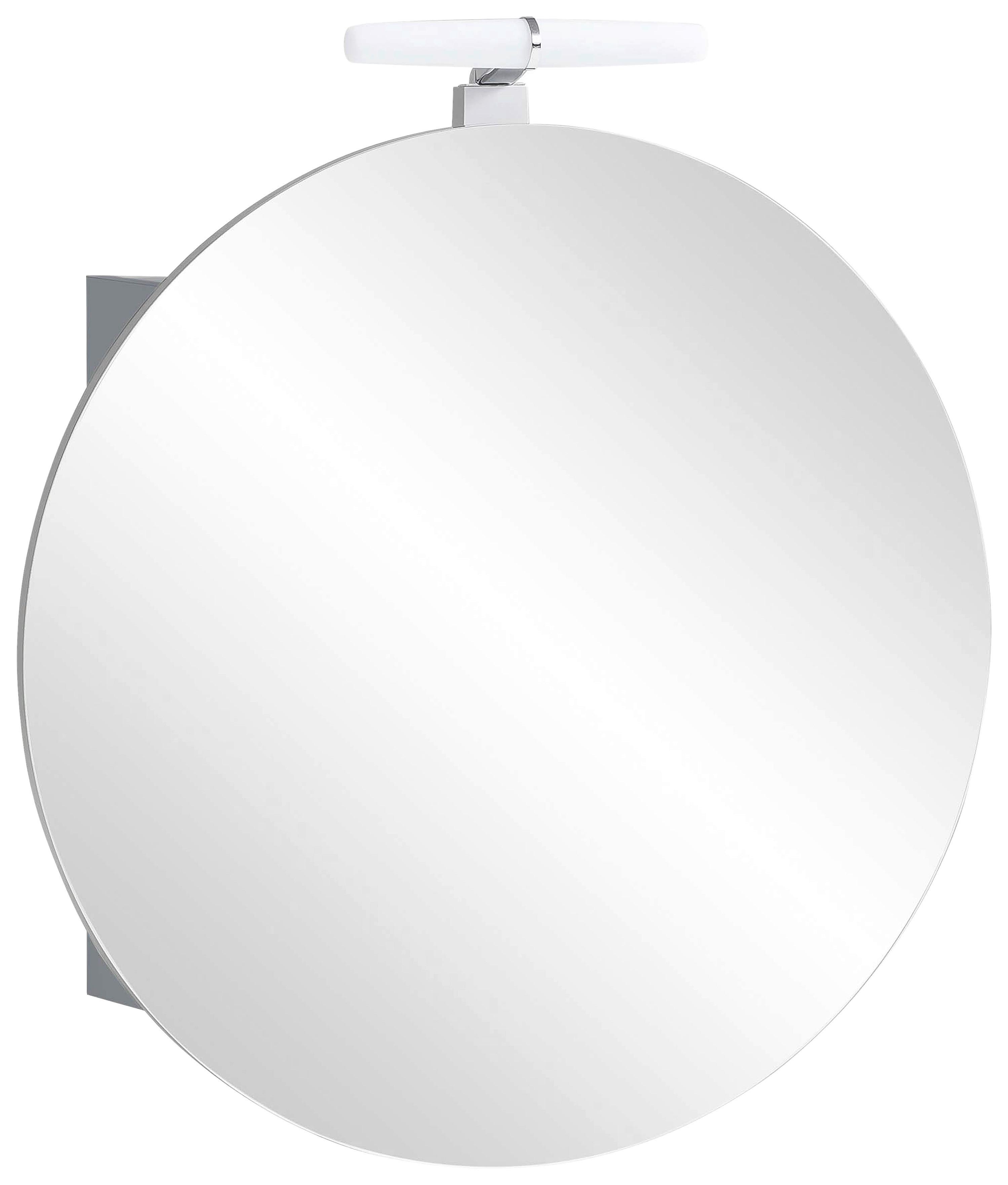 Spiegelschrank Bjarne mit Led 1-Türig BxHxT: 65x68,3x15,7 cm - Blau/Petrol, MODERN, Glas/Holzwerkstoff (65/68,3/15,7cm) - MID.YOU