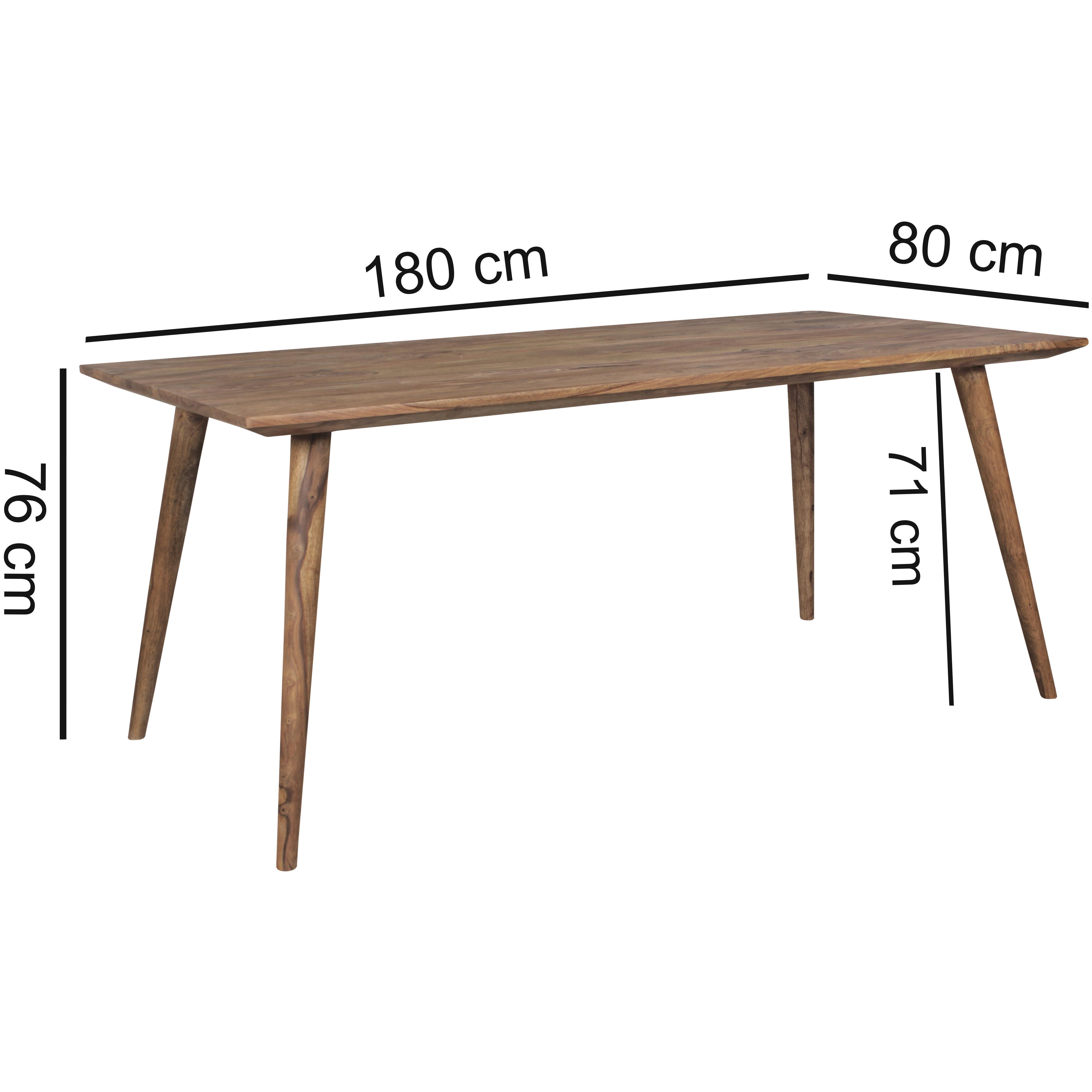 Esstisch Wl1.963 - Sheeshamfarben, Design, Holz (180/80/76cm) - MID.YOU