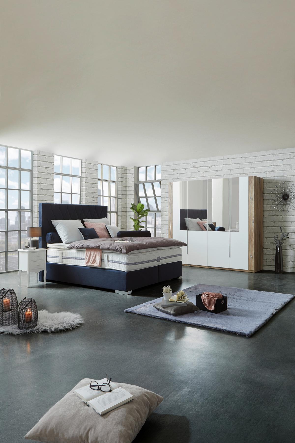 Skříň s otočnymi dveřmi COMPLETE-BP- - bílá/barvy dubu, Konvenční, kompozitní dřevo/plast (228/215/60cm)