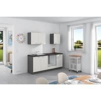 Küchenzeile Win ohne Geräte ohne Geräte B: 200 cm - Anthrazit/Weiß, Design, Holzwerkstoff (200cm) - Express
