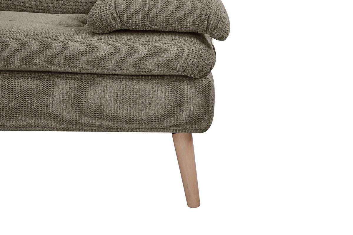 Schlafsofa Armano Braun B: 190 cm - Braun/Naturfarben, Basics, Holz/Textil (190/83/87cm) - P & B