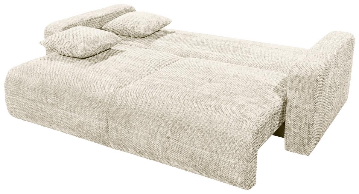 Schlafsofa Bullet Beige B: 235 Cm - Beige/Schwarz, KONVENTIONELL, Textil (235/88/120cm) - MID.YOU