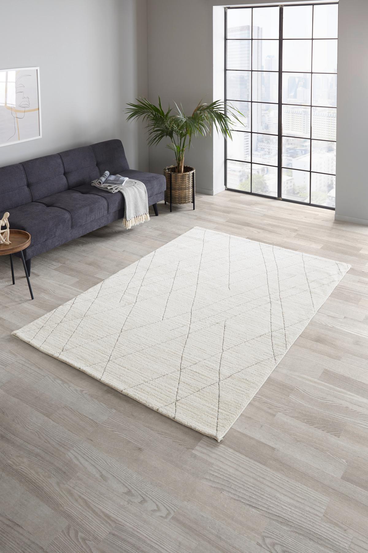 Webteppich Creme/beige Rita 80x150 Cm - Beige/Creme, ROMANTIK / LANDHAUS, Textil (80/150cm) - James Wood