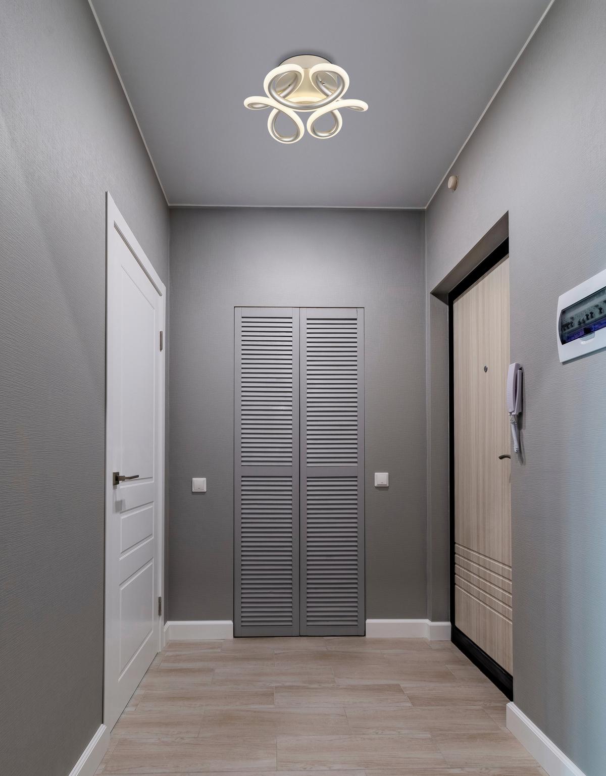 LED-DECKENLEUCHTE 67386-24A MELISAND - Silberfarben/Weiß, Basics, Kunststoff/Metall (26/10cm) - Globo