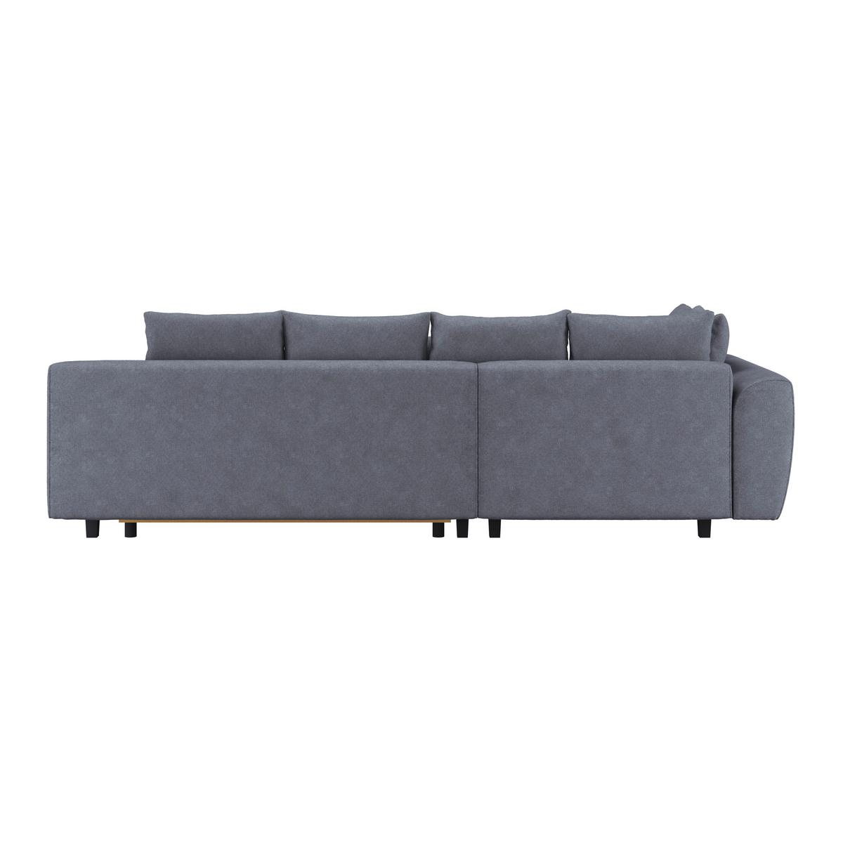 Ecksofa Mendoza - Anthrazit/Schwarz, Design, Textil (197/309cm) - Ondega