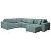 Wohnlandschaft Vouge Mintgrün U: 283x371x208 Cm - Buchefarben/Schwarz, KONVENTIONELL, Textil (283/371/208cm) - Livetastic