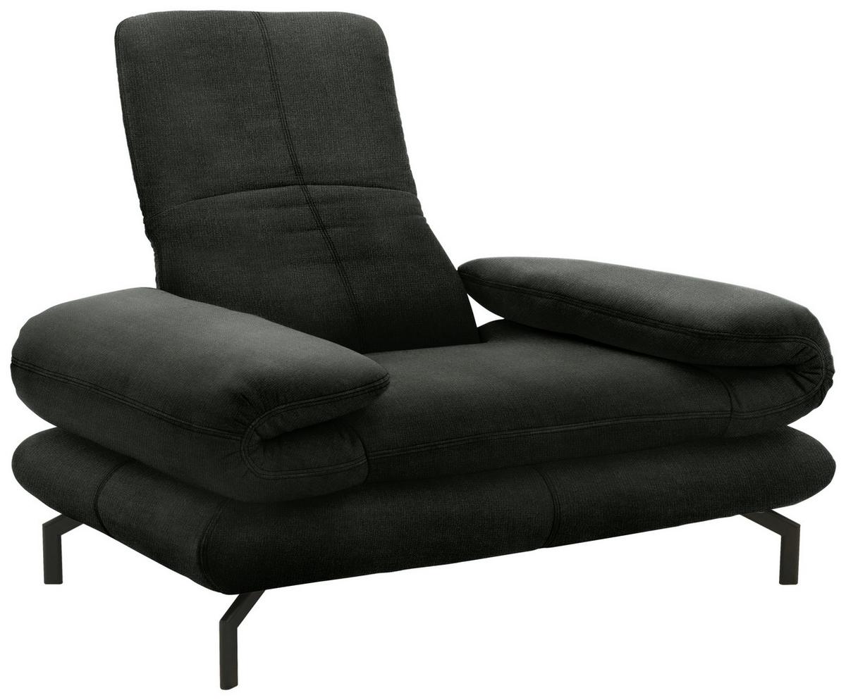 Sessel Looks Xiii - Dunkelgrün/Schwarz, Design, Textil (139 (197)/83 (110)/98cm) - LOOKS by W.Joop