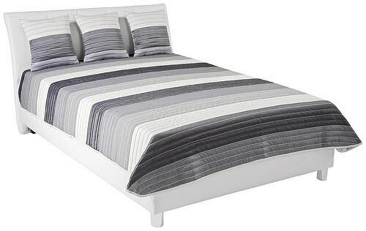Zierkissen Columbia 3-Tlg. 40x40 cm Baumwolle Grau/Weiß - Weiß/Grau, KONVENTIONELL, Textil (40/40cm)