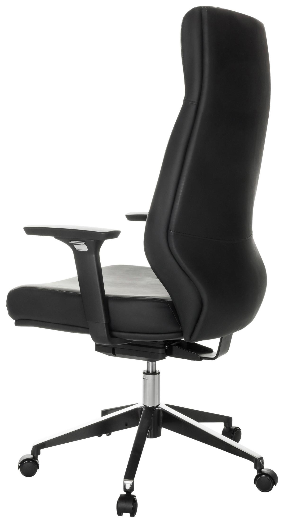 Chefsessel Vitoro Eco - Schwarz, Basics, Leder/Kunststoff (68/123-130/68cm) - MID.YOU