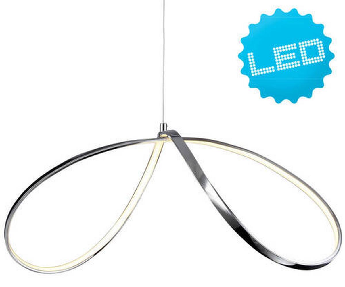 LED-Hängeleuchte Loop Line H: 120 cm Chromfarben - Chromfarben, Design, Metall (72/32/120cm) - Näve
